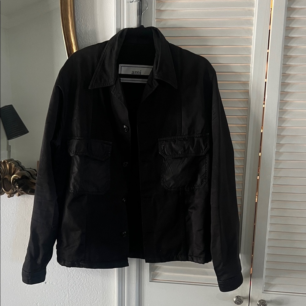 Ami - Alexandre Mattiussi Men's Classic Black Military Jacket